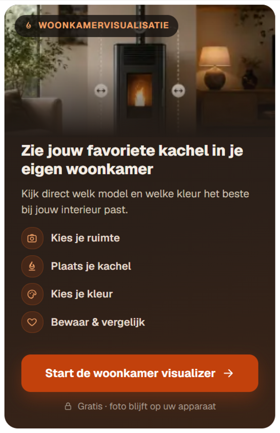Kachel Woonkamer Visualisatie, plaats kachels virtueel in je woonkamer