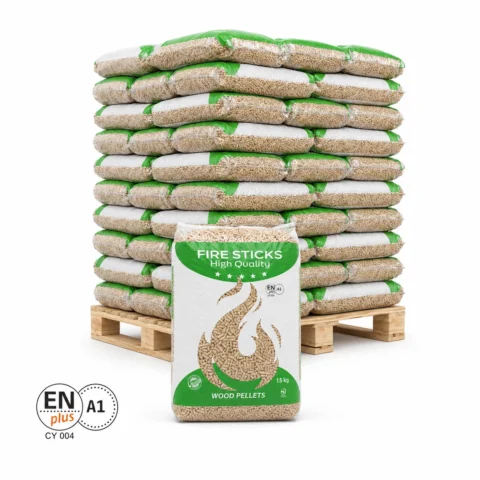 Fire Sticks Pellets hele pallet – Enplus A1 – 6mm