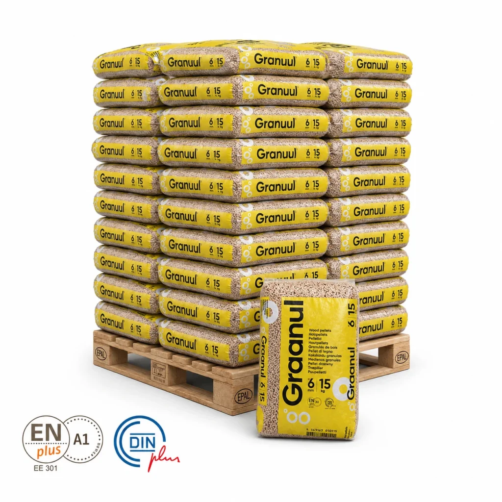 Graanul Pellets hele pallet – Enplus A1 – 6mm