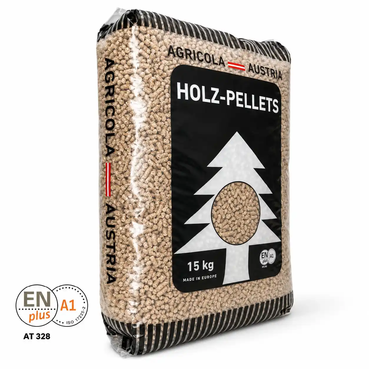 Agricola Pellets – Full Pallet (65 x 15 kg) 4 Agricola Pellets – Full Pallet (65 x 15 kg) – Wood pellets, Agricola Pellets, 15 kg bags, black