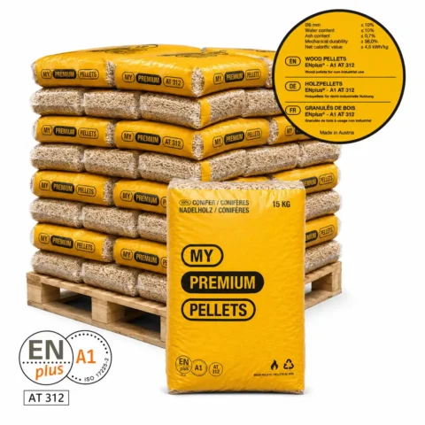 My Premium Pellets - Hele Pallet (65x15Kg) - Houtpellets my premium pellets halve pallet 15kg zakken